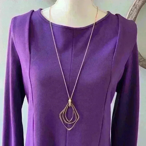 Armani Collezioni purple bateau neck midi dress size 16 - Picture 3 of 6